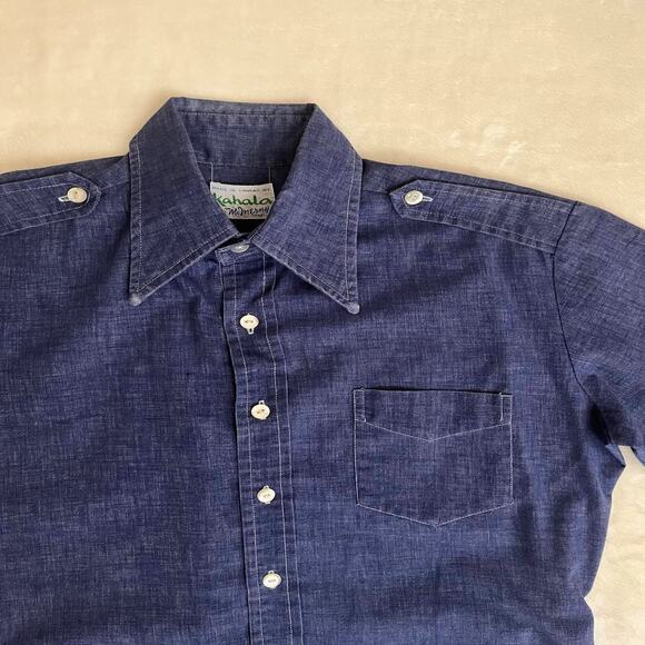 Unique Vtg Kahala for McInerny Hawaiian Shirt Men's M Smock 60's Flare Collector - Picture 2 of 7